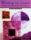 Writing to Learn: From Paragraph to Essay - Lou J. Spaventa, Lou Spaventa, Marilynn Spaventa