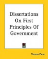 Dissertations on First Principles of Government - Thomas Paine