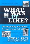 What Was It Like?: Teaching History and Culture Through Young Adult Literature - Linda J. Rice