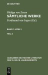 Zesen, Philipp Von; Ingen, Ferdinand Van: Samtliche Werke. Bd 1: Lyrik I. Bd 1/Tl 2 - Ferdinand van Ingen