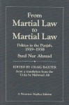 From Martial Law To Martial Law: Politics In The Punjab, 1919-1958 - Craig Baxter, Craig Baxter, Nur Syed Ahmad