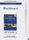 Blackboard -- Standalone Access Card -- For Legal Terminology - Gordon W. Brown, Kent Kauffman