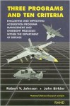 Three Programs and Ten Criteria: Evaluating and Improving Acquisition Program Management and Oversight Processes Within the Department of Defense - R.W. Johnson