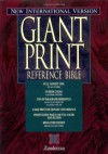 NIV Holy Bible Giant Print Reference Edition, Burgundy Leather-Look - Zondervan Publishing