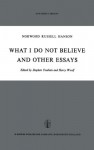 What I Do Not Believe, and Other Essays - Norwood Russell Hanson, Stephen Toulmin, Harry Woolf