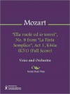 "Ella vuole ed io torrei", No. 8 from "La Finta Semplice", Act 1, K46a (K51) (Full Score) - Wolfgang Amadeus Mozart