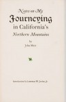 Notes on My Journeying in California's Northern Mountains - John Muir