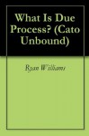 What Is Due Process? (Cato Unbound) - Jason Kuznicki, Lawrence Rosenthal, Ryan Williams, Gary Lawson, Timothy Sandefur