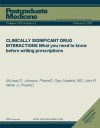 Clinically Significant Drug Interactions: What you need to know before writing prescriptions (Postgraduate Medicine, Vol. 105, No. 2) - John R. White Jr., Michael D. Johnson, Gary Newkirk