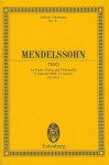 Piano Trio No. 2, Op. 66 in C Minor: Study Score - Felix Mendelssohn