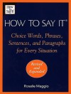 How To Say It - Rosalie Maggio