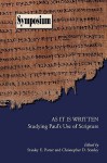 As It Is Written: Studying Paul's Use of Scripture - Stanley E. Porter