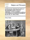 A brief account, historical and critical, of the septuagint version of the Old Testament. To which is added a dissertation on the comparative excellency of the Hebrew and Samaritan Pentateuch. By the Rev. Dr. Henry Owen, ... - Henry Owen