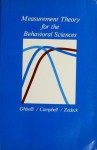 Measurement Theory for the Behavioral Sciences (Psychology Series) - Edwin Ernest Ghiselli, Sheldon Zedeck