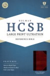 HCSB Large Print Ultrathin Reference Bible, Classic Mahogany LeatherTouch - Holman Bible Publisher