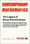 The Legacy of Sonya Kovalevskaya: Proceedings of a Symposium (Contemporary Mathematics) - Linda Keen