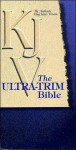 Ultra Trim Bible: King James Version (KJV), black bonded with snap closure, words of Christ in red - World Bible Publishing