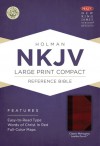 NKJV Large Print Compact Reference Bible, Classic Mahogany LeatherTouch - Holman Bible Publisher