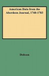 American Data from the Aberdeen Journal, 1748-1783 - David Dobson