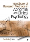 Handbook of Research Methods in Abnormal and Clinical Psychology - Dean R. McKay