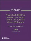 "Meine Seele hupft vor Freuden", No. 5 from "Zaide", Act 1, K336b (K344) (Full Score) - Wolfgang Amadeus Mozart