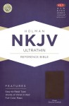 NKJV Ultrathin Reference Bible, Brown Genuine Cowhide - Holman Bible Publisher