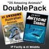 25 Most Awesome Sharks! & 25 Awesome Australian Animals! - DOUBLE PACK. Amazing facts, photos and video links to some of the world's most awesome animals. (25 Amazing Animals Series) - IC Wildlife