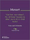 "Gia l'ore sen volano", No. 20 from "Ascanio in Alba", Act 2, K111 (Full Score) - Wolfgang Amadeus Mozart