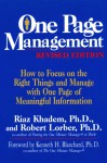 One Page Management - Riaz Khadem, Robert Lorber