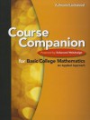 Course Companion for Basic College Mathematics: An Applied Approach - Richard N. Aufmann, Joanne S. Lockwood