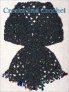 Black Sequined Pull Through Scarf Crochet Pattern - Sharon Santorum