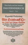 Das Standebuch 2 Volume Set - Hans Sachs, Per Baerentzen, Herald Pors