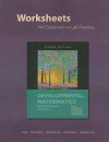 Worksheets for Classroom or Lab Practice for Developmental Mathematics: Basic Mathematics and Algebra - Margaret L. Lial, John Hornsby, Terry McGinnis