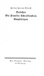 Gedichte / Die Familie Schroffenstein / Amphitryon - Heinrich von Kleist