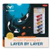 Acrylic Painting Kit Layer by Layer: In the Company of Orcas: This unique method of instruction isolates each layer of the painting, ensuring successful results. - Wyland