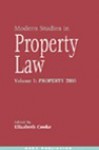 Modern Studies in Property Law, Volume 1 - Elizabeth Cooke