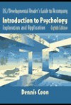 Esl/Developmental Reader's Guide to Accompany Introduction to Psychology: Exploration & Application - Dennis Coon