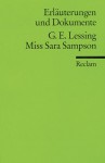 Miß Sara Sampson. Erläuterungen und Dokumente - Veronica Richel