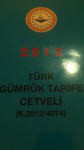 Türk Gümrük Tarife Cetveli - Anonymous Anonymous