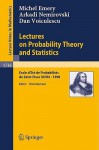 Lectures on Probability Theory and Statistics: Ecole D'Ete de Probabilites de Saint-Flour XXVIII - 1998 - M. Emery, A. Nemirovski, D. Voiculescu