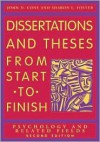 Dissertations And Theses from Start to Finish Publisher: American Psychological Association - John D. Cone