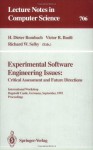 Experimental Software Engineering Issues:: Critical Assessment and Future Directions. International Workshop, Dagstuhl Castle, Germany, September 14-18, ... (Lecture Notes in Computer Science) - H. Dieter Rombach, Victor R. Basili, Richard W. Selby