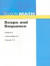 Saxon Math Scope and Sequence: Grades K-8 - Saxon Publishers