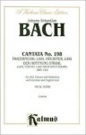 Cantata No. 198 -- Trauermusik (Funeral Ode): Satb with Sb Soli (German, English Language Edition) - Johann Sebastian Bach