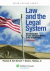 Law and the Legal System: An Introduction To Law American Law and Legal Studies in the United States (Aspen College) - Thomas R. Van Dervort, David L. Hudson Jr.