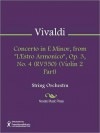 Concerto in E Minor, from "L'Estro Armonico", Op. 3, No. 4 (RV550) (Violin 2 Part) - Antonio Lucio Vivaldi