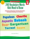 240 Vocabulary Words Kids Need to Know: Grade 4: 24 Ready-to-Reproduce Packets That Make Vocabulary Building Fun & Effective - Linda Beech