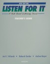 Listen for It: A Task-Based Listening Course Teacher's Guide - Jack C. Richards, Deborah Gordon, Andrew Harper