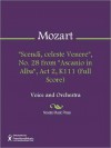 "Scendi, celeste Venere", No. 28 from "Ascanio in Alba", Act 2, K111 (Full Score) - Wolfgang Amadeus Mozart