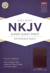 NKJV Super Giant Print Reference Bible, Burgundy Imitation Leather Indexed - Holman Bible Publisher